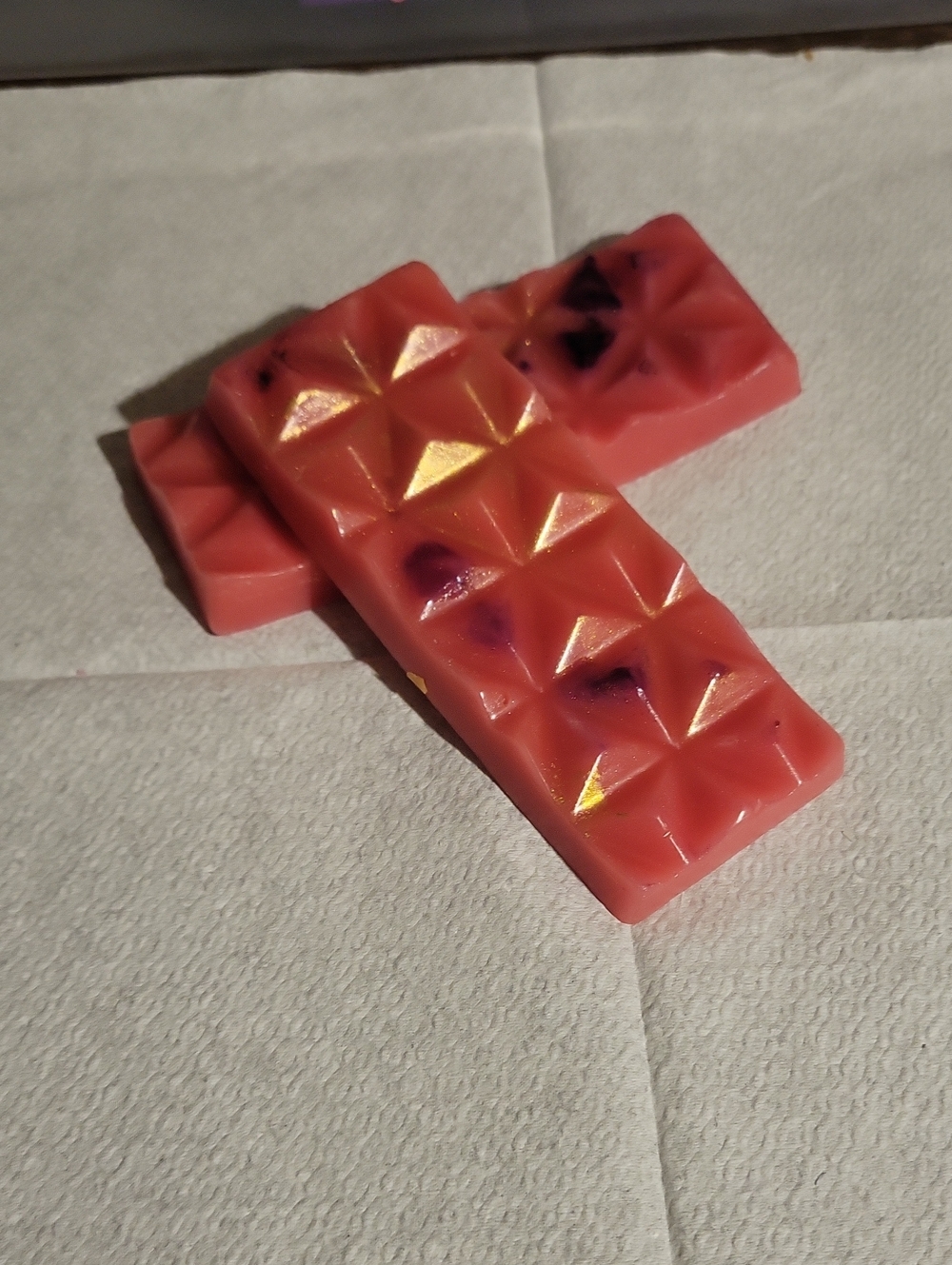 Handmade Plumeria Pink Wax Melt Snap Bars, Pack Of 2
